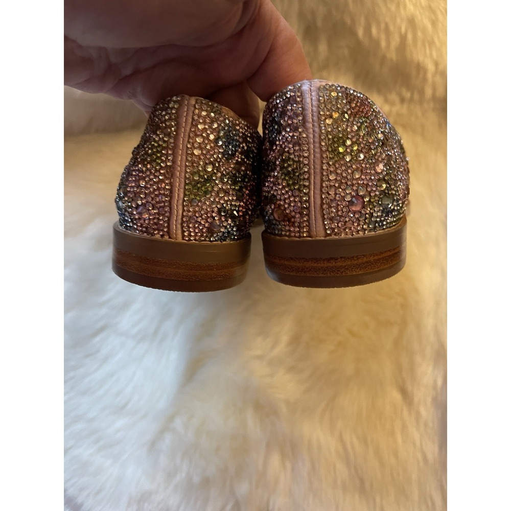 Betsey Johnson Aron Floral Bejeweled Rhinestone Loafers Women's Shoes Size 7.5 - Picture 4 of 10